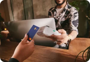 Contactless payment at a restaurant