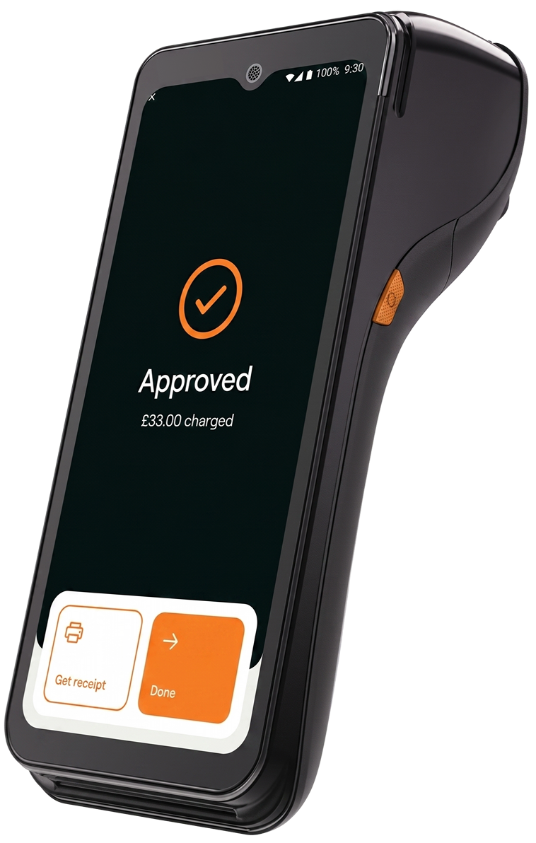 Portable payment terminal for businesses accepting secure card payments anywhere