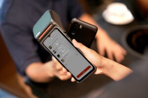 Contactless payment at a restaurant